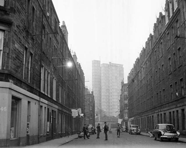 Looking up Fort Place, Leith, from the North end of the street, 1959