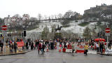 Roads closed to traffic at the junction of  Frederick Street and Princes Street  -  December 2011