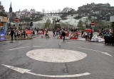 Roads closed to traffic at the junction of  Frederick Street and Princes Street  -  December 2011