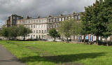 Gardner's Crescent, Fountainbridge  -  looking to the north towards Morrison Street  -  before the storm