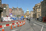 Construction at the corner of North Bridge and the Royal Mile  -  view from in front of Edinburgh Central Library  -  Septemer 2007
