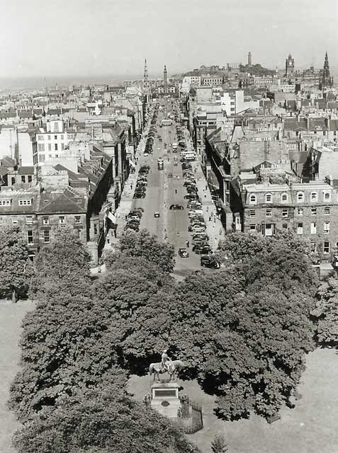 Photograph by Norward Inglis - George Street from the roof of St George's Church in Charlotte Square