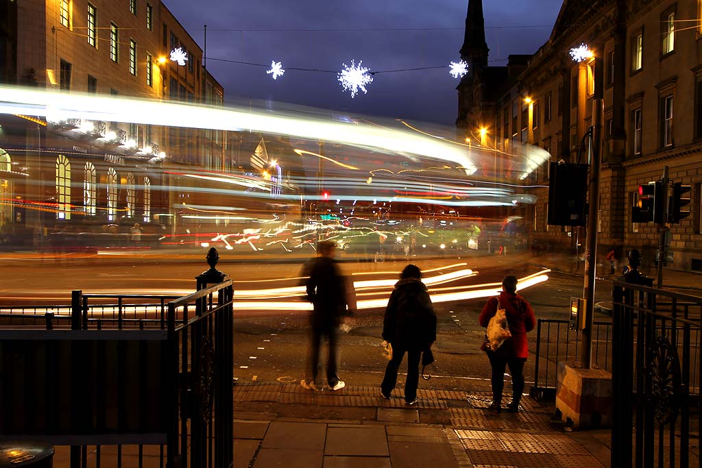 Looking east along George Street from St Andrew Square  -  December 2011