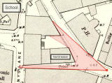Detail from an 1894 map showing the corner of Giles Street and Green Jenny's Close