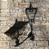 Lamp Post on the wall and shadow -  Gloucester Lane, Edinburgh