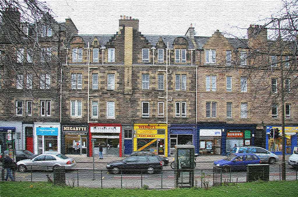 Gorgie Road, Edinburgh  -  Nos 152-176  -  Close to 'Heart of Midlothian' football stadium