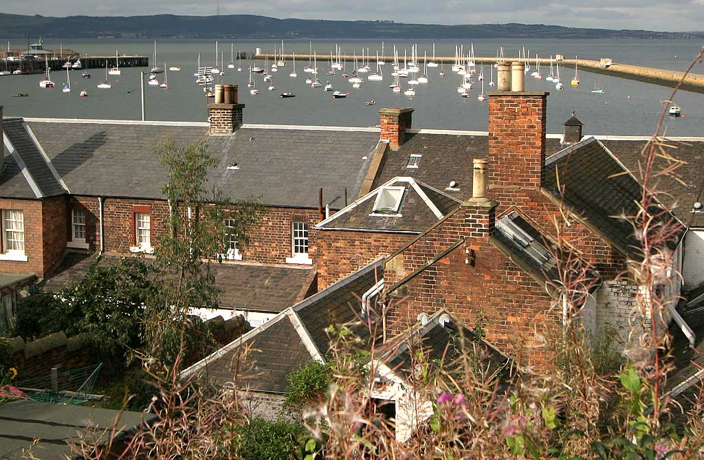 View from Granton Road, looking across Lower Granton Road to Granton Harbur