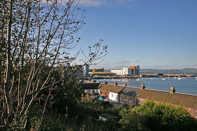 View from Granton Road, looking across Lower Granton Road to Granton Harbur