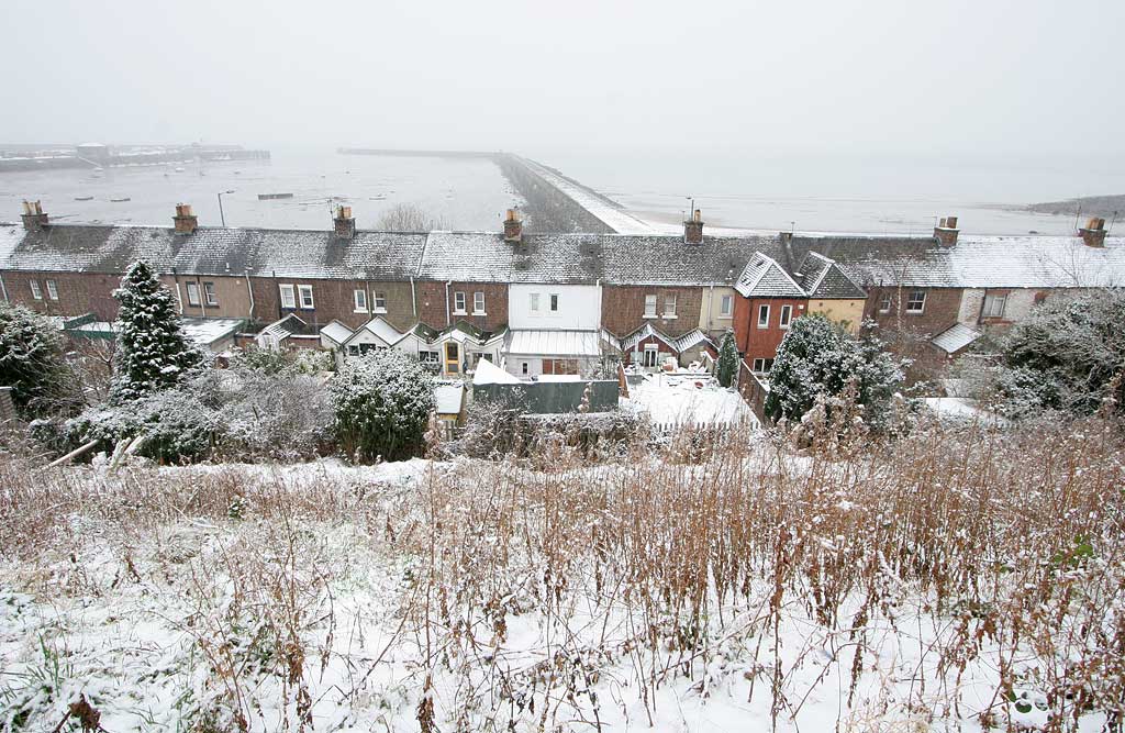 View from Granton Road, looking across Lower Granton Road to Granton Harbur