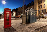 Telephone Kiosk and Police Box in the Grassmarket - November 2010