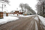 Looking west along Greenbank Drive, at the entrance to the former City Hospital  -  December 2009