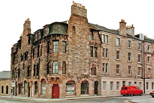 90 Grove Street.  The south end of the street, where it meets Fountainbridge  -  Photograph probably taken in the 1990s