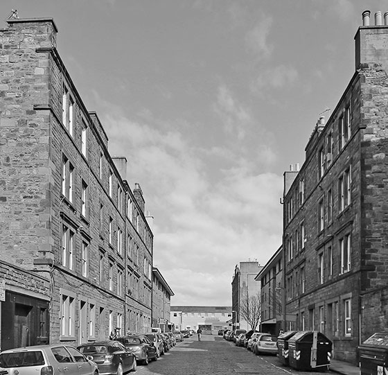 Heriot Hill Terrace, oppposite the site where The Ritz cinema once stood - Photo taken, 2013