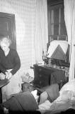 Dumbiedykes Survey Photograph - 1959  - Gran in the bedroom at No 5 Heriot Mount