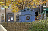 Police Box at Howard Place, beside the Water of Leith, on the corner of Brandon Terrace and Inverleith Row - Photographed October, 2010 