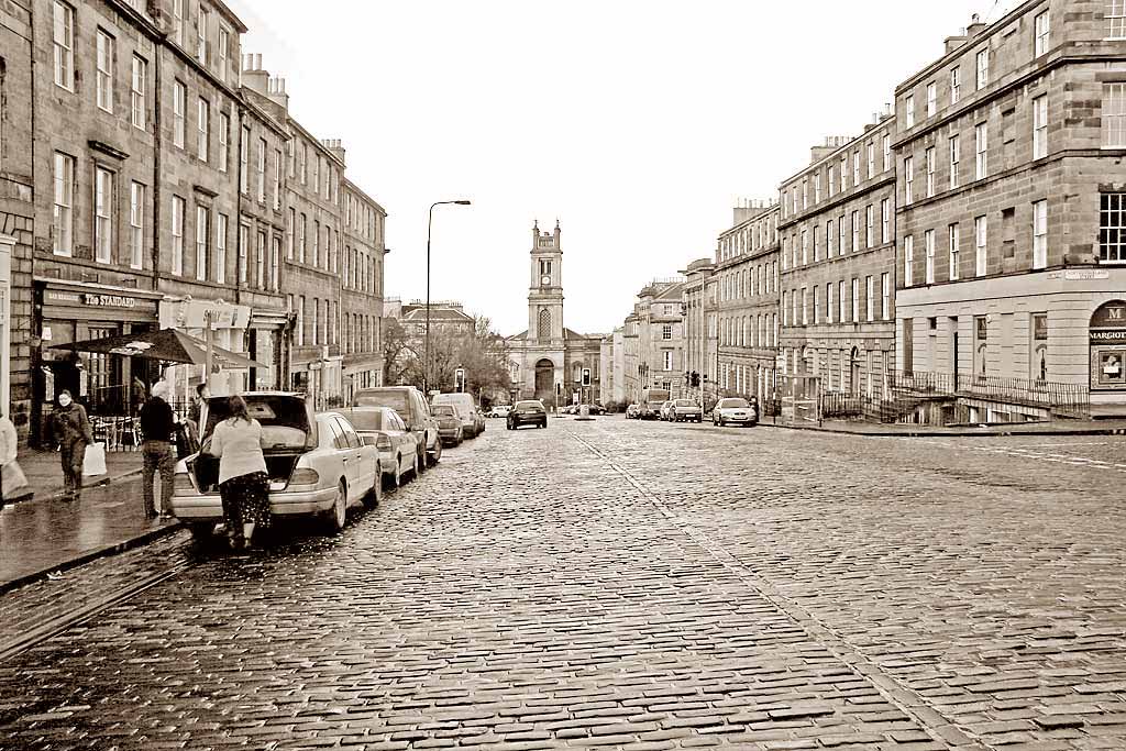 Looking down Howe Street to St Stephen's Church  -  December 2007