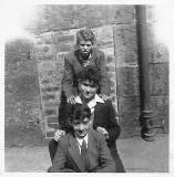 Three boys near the Howe Street end of Jamaica Street, around 1952