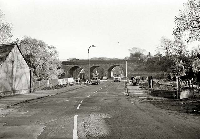 Mrs Brand's shop, next to the Longstone Inn, Longstone Inn - photographed around 1960