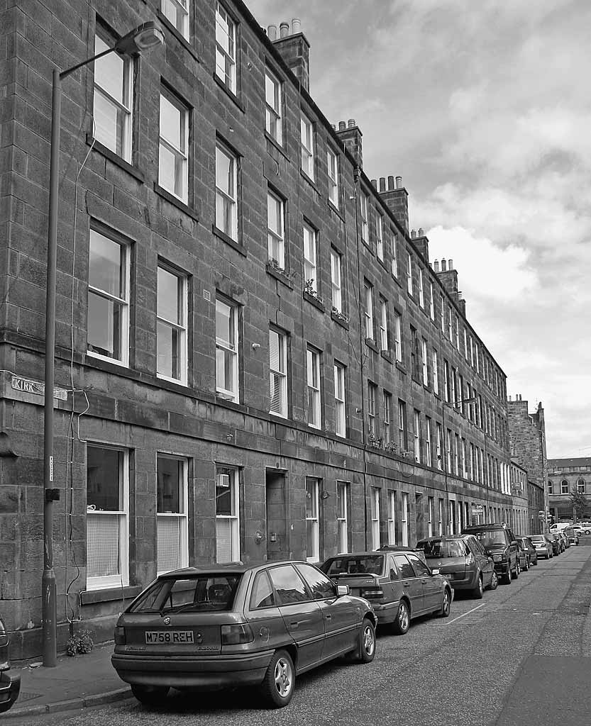 Kirk Street, Leith  -  looking east towards Leith Walk