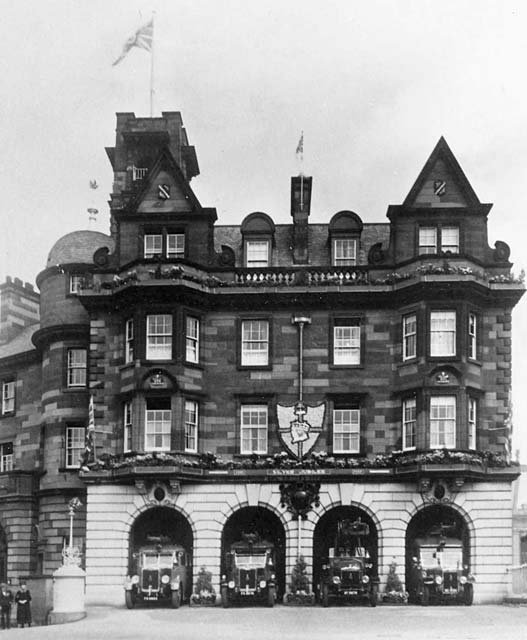 The old  fire station, now a fire station museum, in Lauriston Place  -  1935