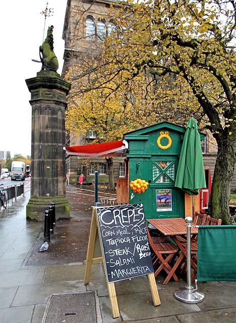 Police Box at Lauriston Place, now selling crepes and smooothies