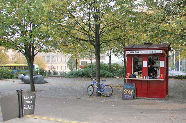 Snack Bar in front of St Mary's Roman Catholic Cathedral at the top of Leith Walk