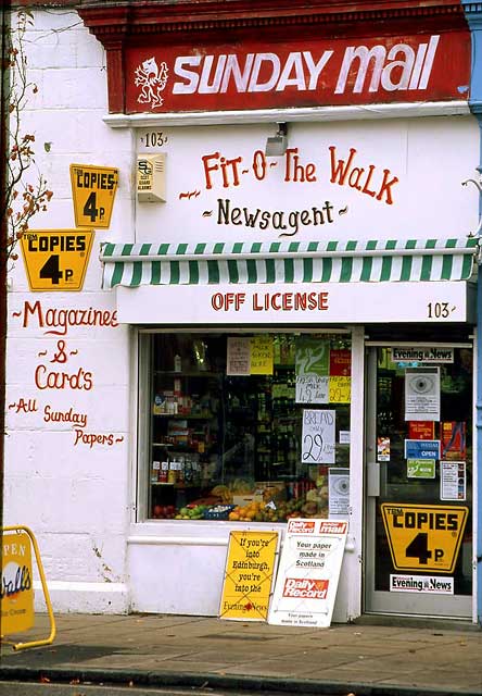 Edinburgh Shops  -  103 Leith Walk  -  1995