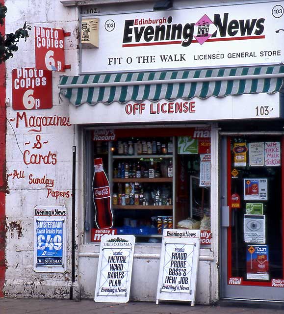 Edinburgh Shops  -  103 Leith Walk  -  1998