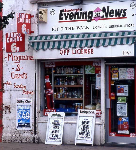 Edinburgh Shops - 103 Leith Walk - 1998