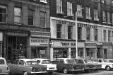 Bandparts, Deep Sea Restaurant and other shops in Union Pace, Leoith Walk, Edinburgh.  Photo taken around 1968.