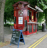 Snack Bar in front of St Mary's Roman Catholic Cathedral at the top of Leith Walk