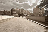 Looking across Lindsay Road railway bridge towards North Fort Street