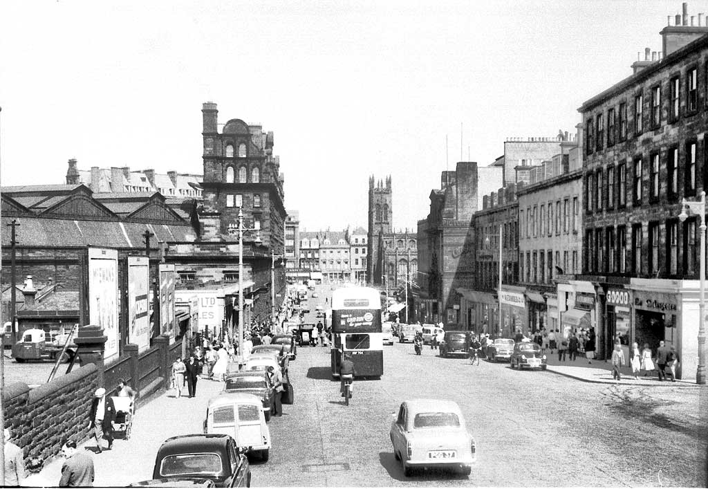 Lothian Road and the old Goods Yard - 1959