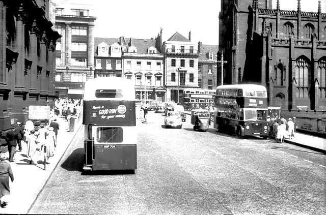 Lothian Road approaching the West End of Princes Street - 1959