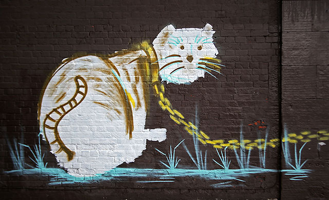 Lower Granton Road - Graffiti 'Cat' - Photo taken 2013