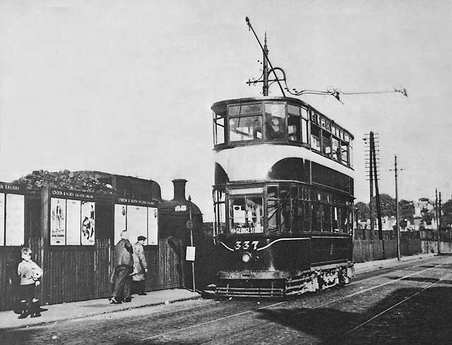 Looking to the east along Lower Granton Road  -  Tram and Train
