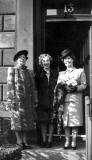 Gran and Two Aunts in the doorway at 13 Lutton Place