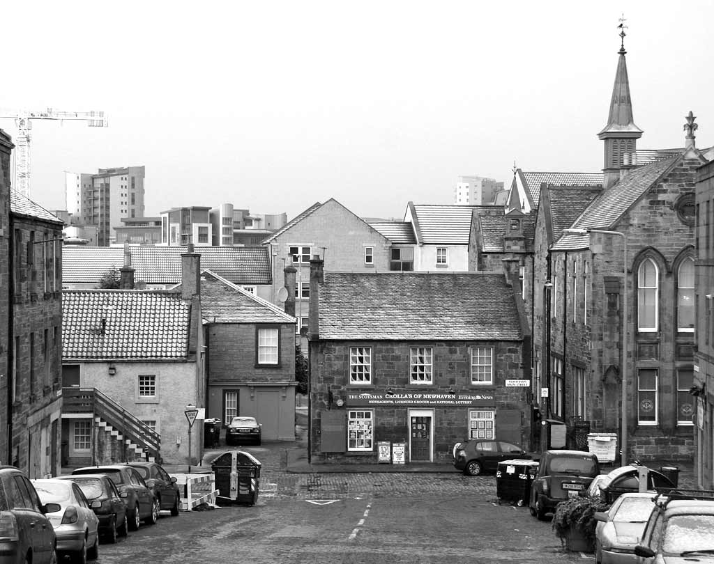 Looking down from Newhaven Road to Main Street, Newhaven, and  beyond