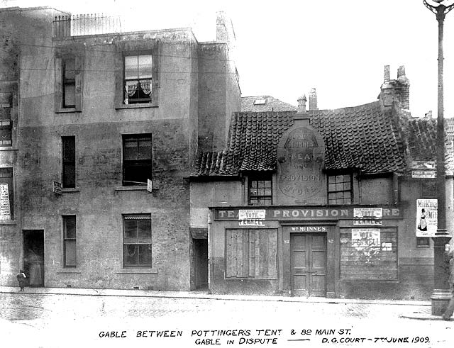 Looking west along East Trinity Road towards Laverockbank Road  -  June 1909  -  Road proposed to be widened.