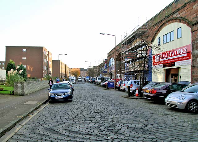 Manderston Street and the Arches of the Caledonian Railway