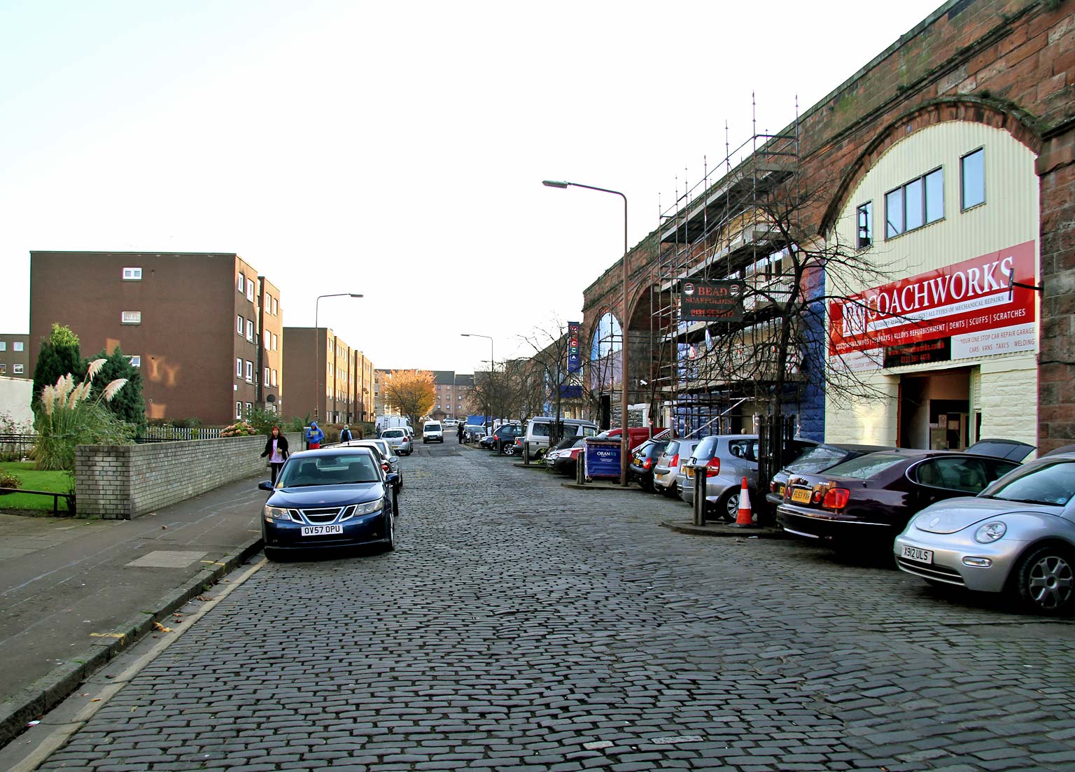 Manderston Street and the Arches of the Caledonian Railway