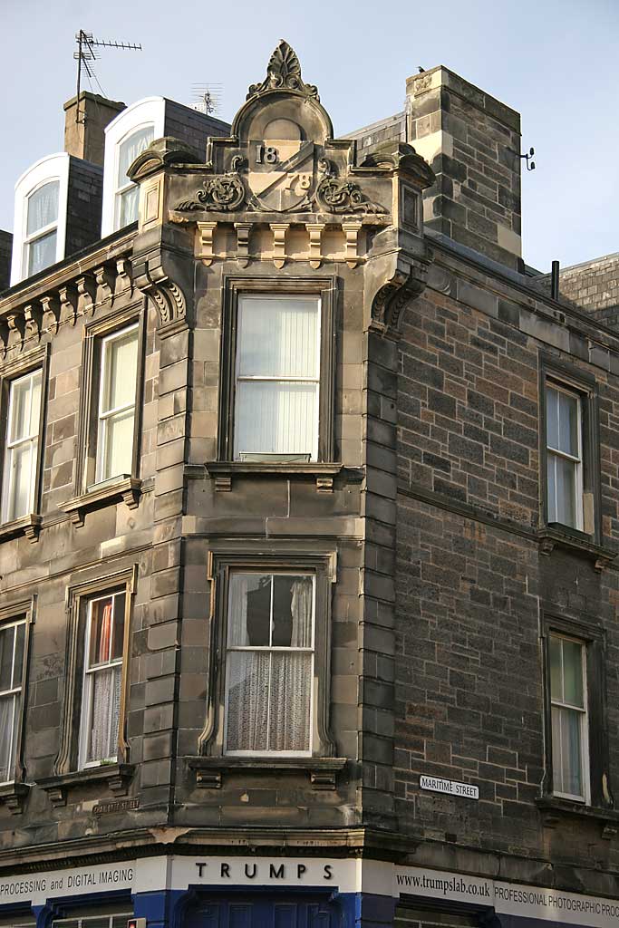 The corner of Maritime Street and Water Street  -  Photograph taken November 2005