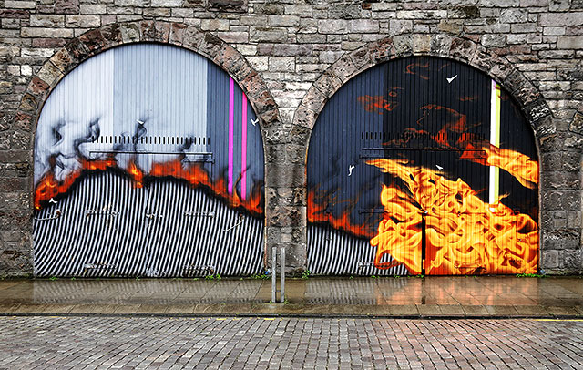 Street Art and Graffiti, Edinburgh, Market Street  -  from 2014
