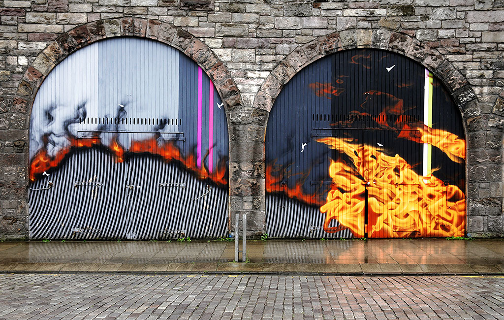 Street Art and Graffiti, Edinburgh, Market Street  -  from 2014