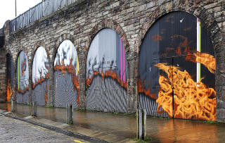 Street Art and Graffiti, Edinburgh, Market Street  -  from 2014