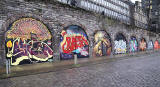 Street Art and Graffiti, Edinburgh, Market Street  -  from 2014