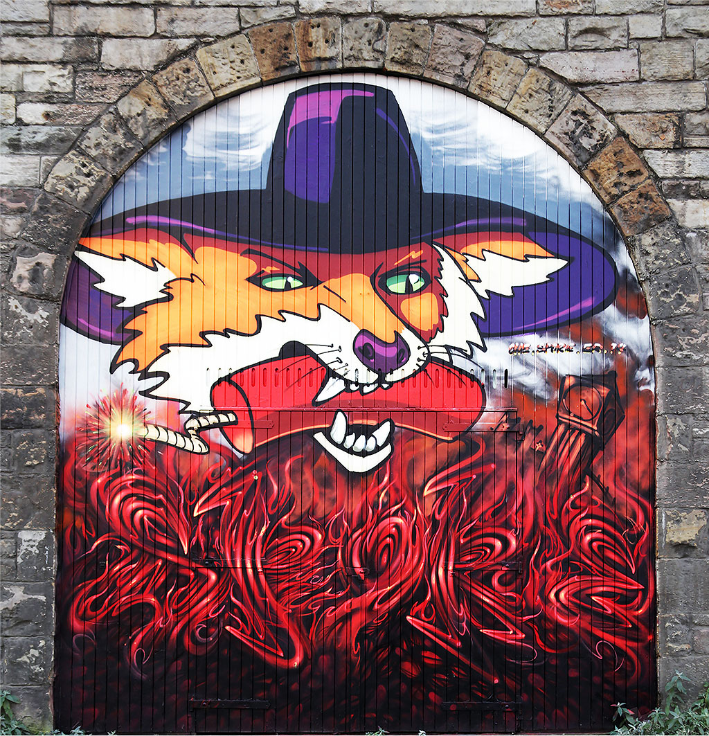 Street Art and Graffiti, Edinburgh, Market Street  -  from 2014