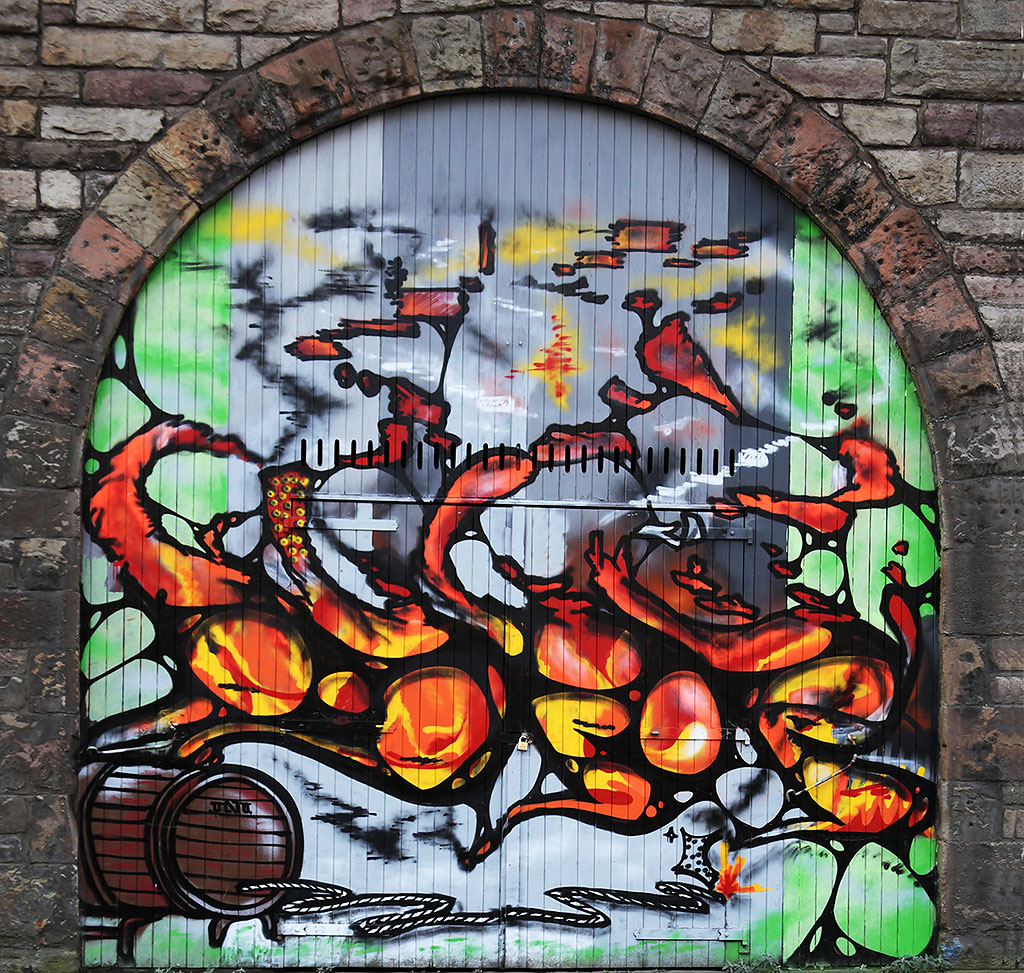 Street Art and Graffiti, Edinburgh, Market Street  -  from 2014