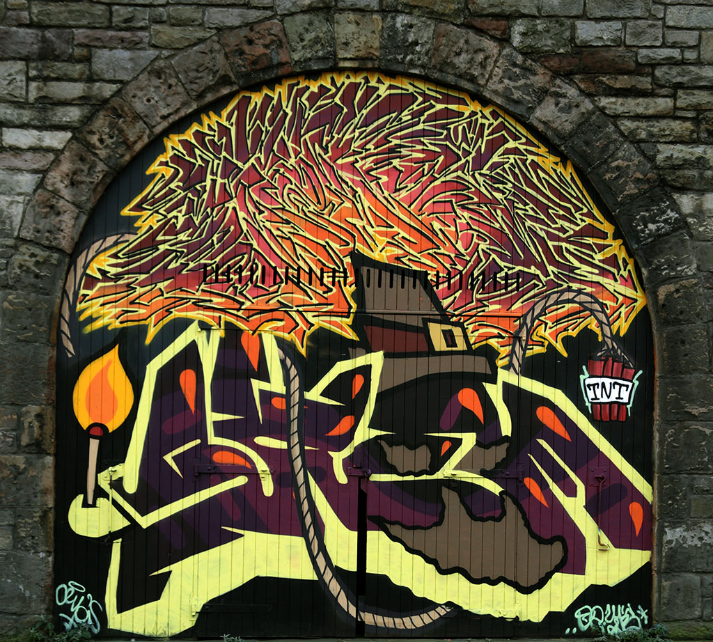 Street Art and Graffiti, Edinburgh, Market Street - from 2014
