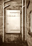 A steel plate used to create an air raid shelter at a house in Mayfield Road, South Edinburgh